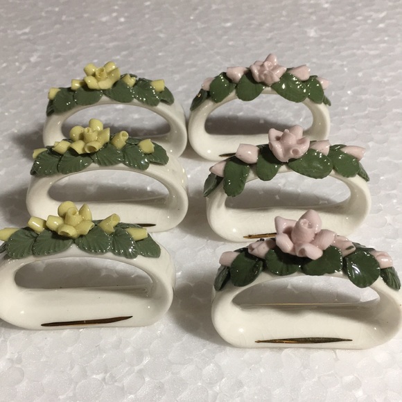 JUWELIER SONNICHSEN FLORAL NAPKIN RINGS - Picture 6 of 9